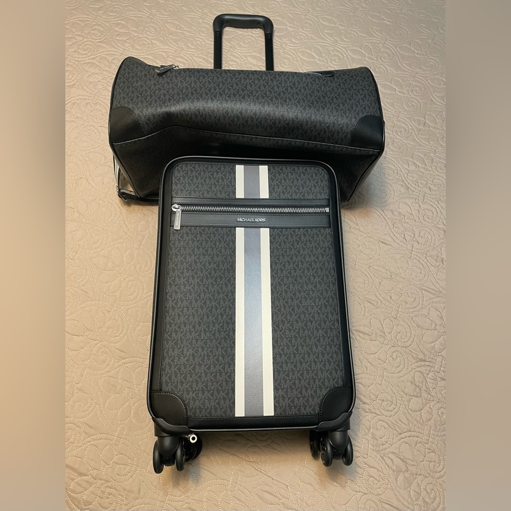 Michael Kors MK Black 2 piece luggage set